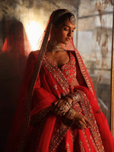 Bridal Lehenga With Zardosi Resham Pull Sequence Detailing Embroidery - Riwaaz